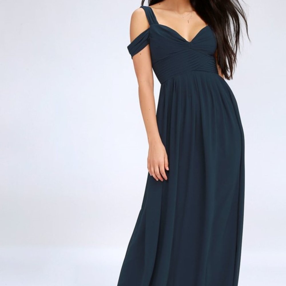 Lovely Navy Blue Dress
